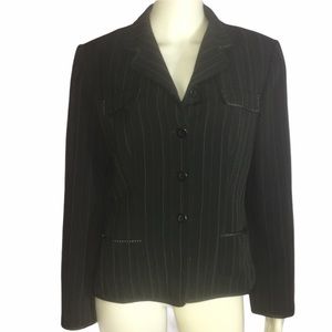 Tahari Arthur S. Levine Black Blazer Size 12 Petite